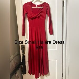 HALARA Vibrant Scarlet Long Sleeve Dress